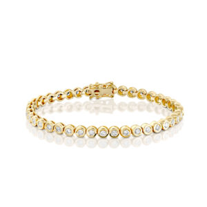 tennis bracelet gold and diamond