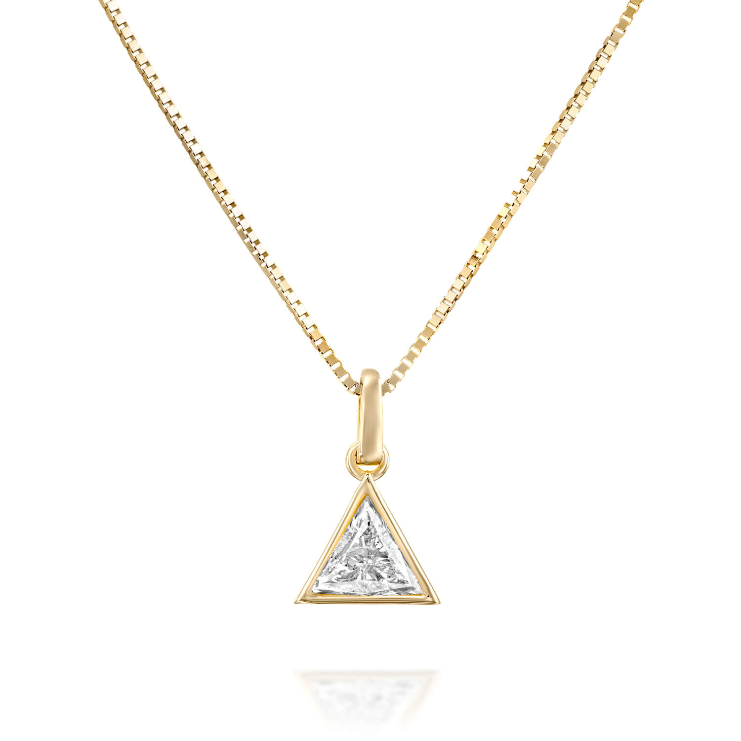 Buy Minaret Triangle Sterling Silver Chain Necklace by Mannash™ Jewellery
