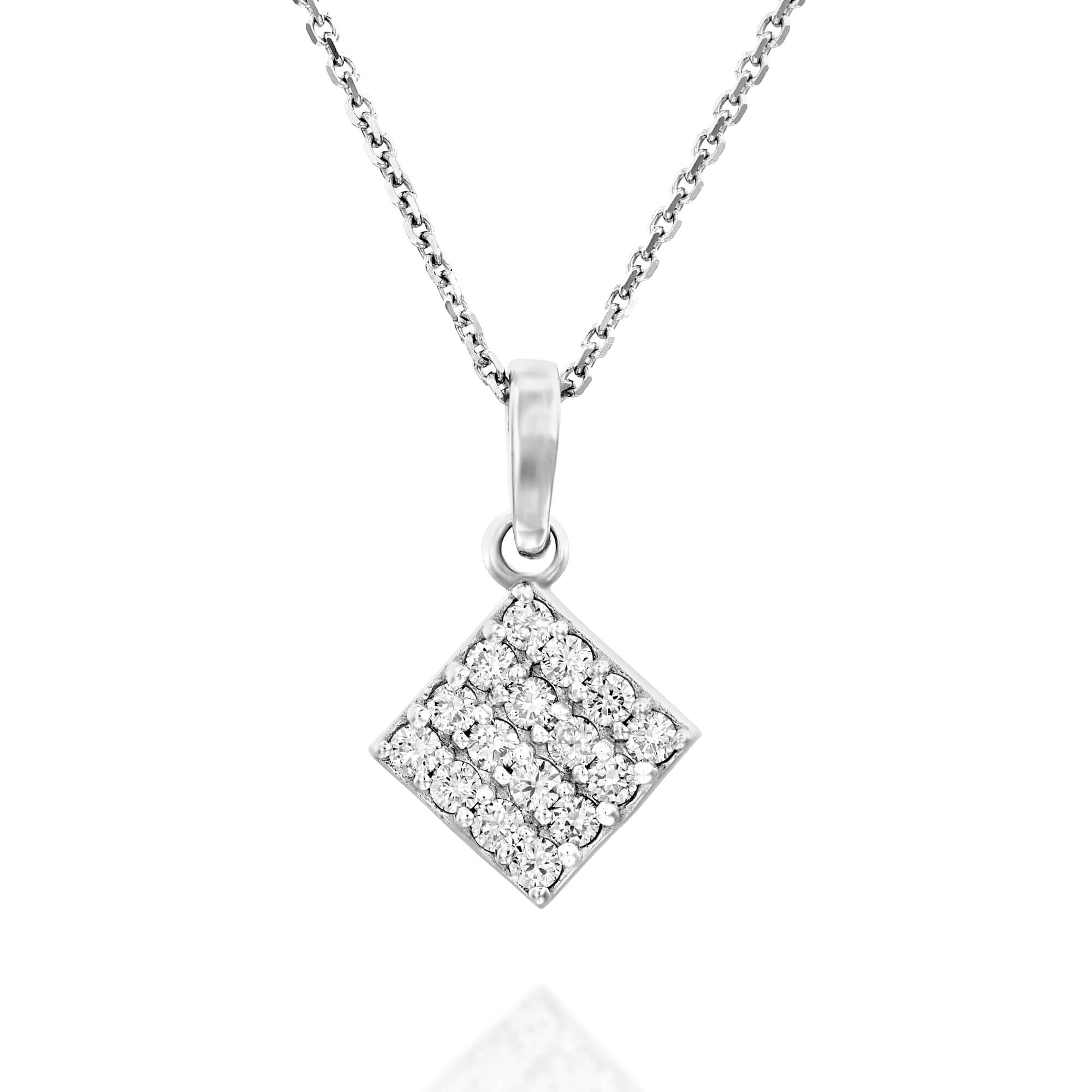 square diamond necklace